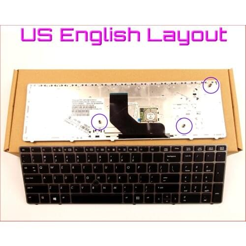 New Keyboard US English Version for HP 641181-001 641179-001 701986-001 641181-211 Laptop W/Silver Frame & Pointer