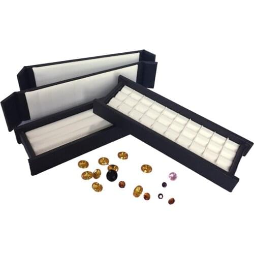 New Superior Leather With Magnet Cover Diamond Display Case 50 Grid Gemstone Pear Jewelry Storage Holder Organizer Travel Tray