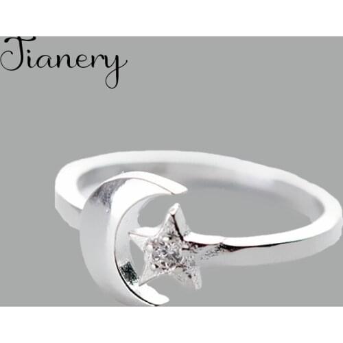 Punk Vintage Moon Star Rings For Women Boho Female Charms Jewelry Men Antique Knuckle Ring Fashion Party Gift