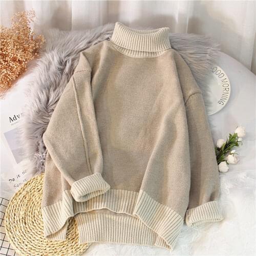 Py1147 Cheap wholesale 2021 spring autumn winter new fashion casual warm nice women Sweater woman female OL turtleneck