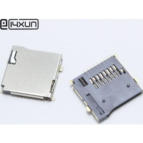 2pcs 9Pin TF Slotjack Welding Type Copper SD Socket Self-Spring Micro SD Connector Card Slot