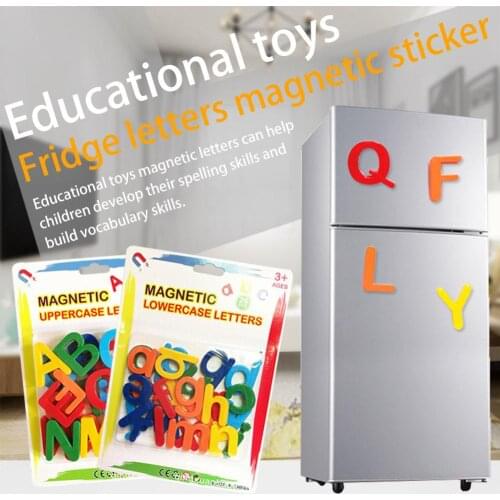 Educational Toys Refrigerator Stickers Children Early Education Magnetic Letters Digital English Plastic Refrigerator Stickers