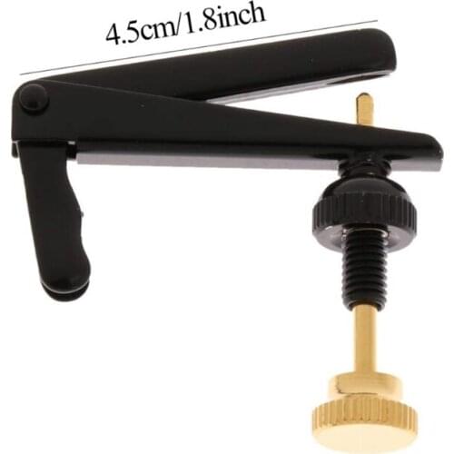 4pcs Cello Fine Tuner Cello Parts String Adjuster Black Silver for 3/4-4/4 Cello E56D