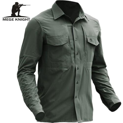 Mege Brand Spring Tactical Clothing Military Army Shirt Multi Pockets Fast Dry Breathable Casual Combat Shirt Dropshipping