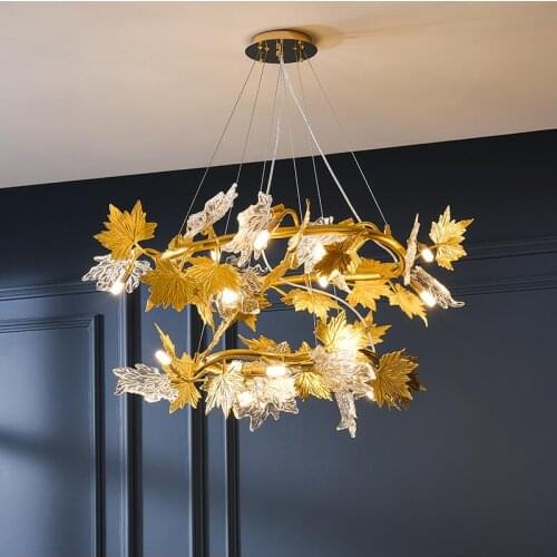 Modern crystal chandelier gold luxury aluminum tree branches lamp living room bedroom restaurant hotel decorative lights