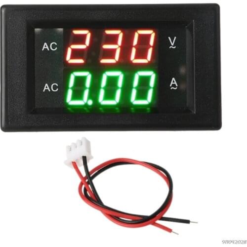 LED Ampere Voltmeter Digital Display AC 500V/50A Digital Voltmeter Current Meter Tester Power Unit Ampere Meter A28 21 Wholesale