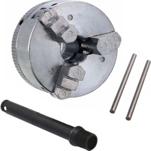 2" 45mm Three 3 Jaw Chuck 1.8~56mm /12~65mm Z011 Clamping for Mini Lathe with Two Lock Rods M12x1mm Threaded Back Connecting rod