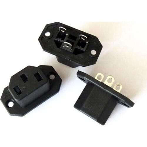 Plug all copper male female three core power plug 10A250V battery car charging plug