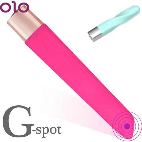 OLO Clitoris G-Spot Vaginal Stimulation Finger Vibrador Lipstick Vibrator 16 Speeds Massager Vibrating Mini Bullet Vibrator
