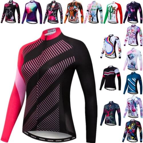 Weimostar 2021 Bike Team Cycling Jersey Women Long Sleeve Bicycle Jersey Tops Autumn MTB Bike Clothing Cycling Wear Bike Jacket