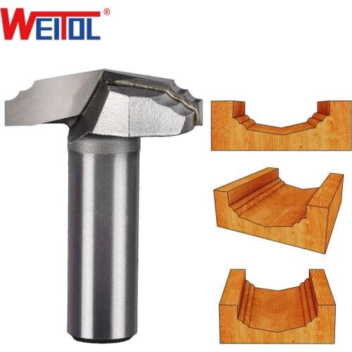 WeiTol 1/2 CNC Router Bits Woodworking End Mill Carbide Carving Tools 12.7mm Shank