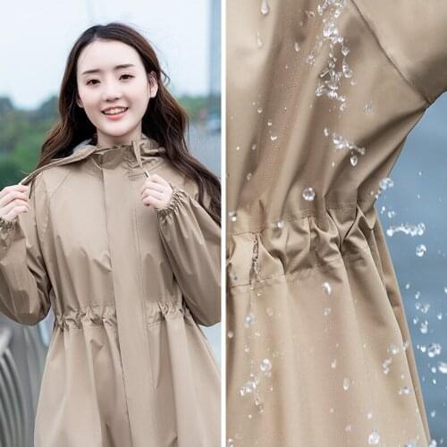 Raincoat Long Body Against The Heavy Rain Female Fashion Coat Body Adult Students Cute Fashionable Poncho Electric Cars