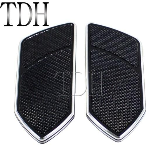 1 Pair Foot Pegs Motorcycle Rear Foot Board Passenger Floorboard For Harley Touring Road King Road Glide FLH FLT