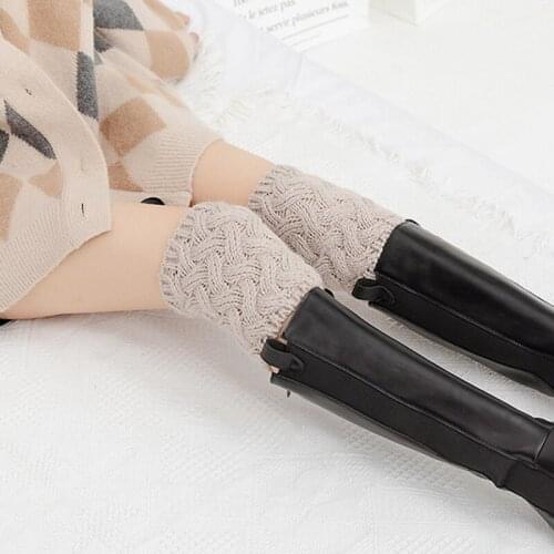 1 Pair Women Autumn Winter Crochet Boot Cuffs Knit Warm Faux Leg Warmers Short Boot Toppers Socks Stretch Boot Sleeve For Girls