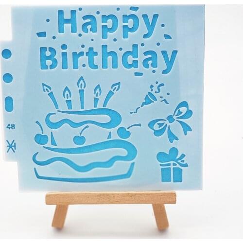 13*14 birthday cake Cover templat scrapbook stencils spray plastic mold shield DIY cake hollow Embellishment printing lace ruler