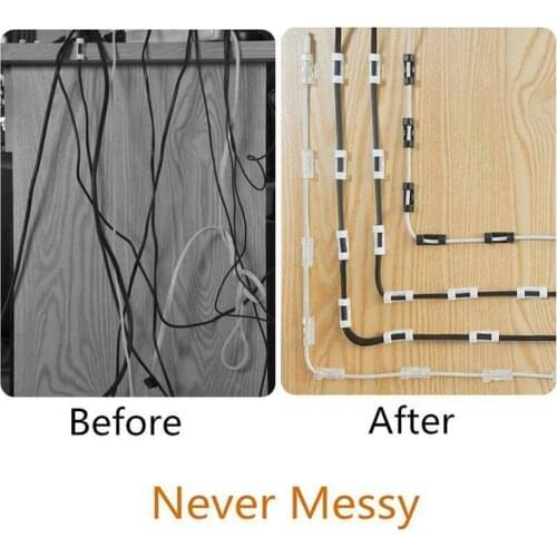 16/20pcs Finisher Wire Clamp Wire Organizer Cable Clip Buckle Clips Ties Fixer Fastener Holder Data Telephone Line Usb Winder