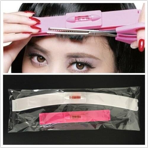 2 Pcs/set New Women Hair Trimmer Fringe Cut Tool Clipper Comb Guide for Cute Hair Bang Level Straight Ruler Hair Accessories