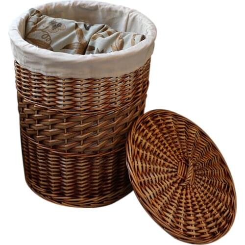 2021 Hot sale 2021 rattan woven dirty clothes storage basket bathroom bedroom storage box dirty clothes basket