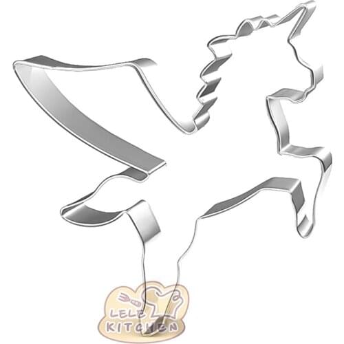 2019 New! Pegasus Unicorn Horse Stainless Steel Cookie Mold Cookie Cutter