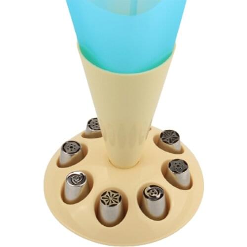 2021 New Simple Retro Flower Mouth Implantation Frame Cream Piping Bag Storage Rack Cake Nozzle Bakeware
