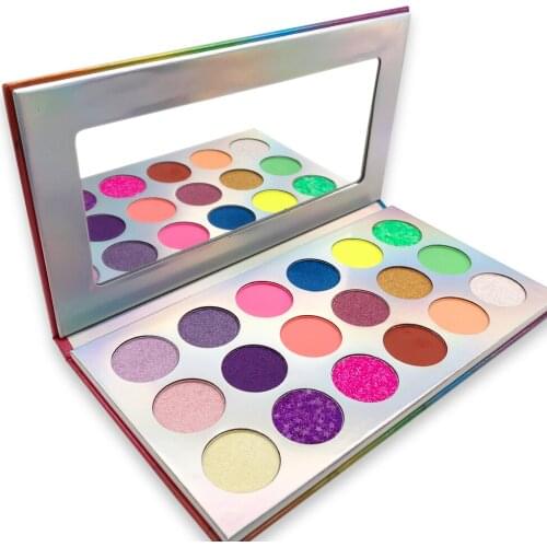 5 Piece Fluorescence Powder Pigmented Eyeshadow Palette Private Label Shimmer Neon UV Glow Custom Eye Shadow Makeup