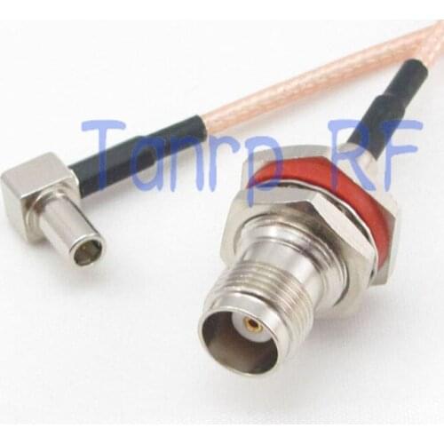 8in TNC female jack to MS147 male right angle RF adapter connector 20CM Pigtail coaxial jumper cable RG316 extension cord