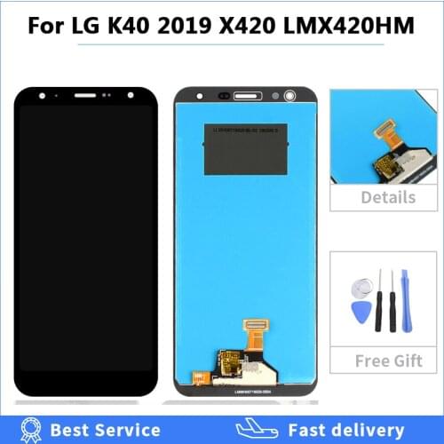 AAAA quality LCD For LG K40 2019 LCD Display Touch Screen Digitizer Assembly For X420 LMX420HM LMX420EM LMX420EMW screen +tools