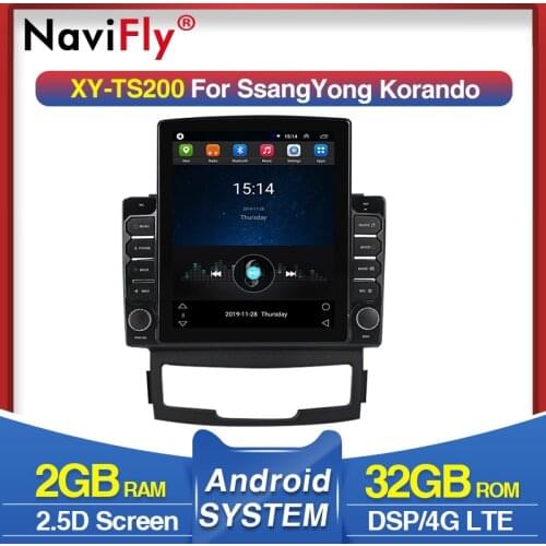 Android 9.7inch Android Car Radio Audio Multimedia Player GPS Navigation for SsangYong Korando Actyon 2011 2012 2013 WIFI 2Din