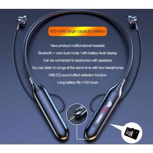 Wireless Bluetooth 5.0 Earphones Magnetic Sports Running Headset IPX5 Waterproof Sport Earbuds Noise Reduction Headphone For IOS