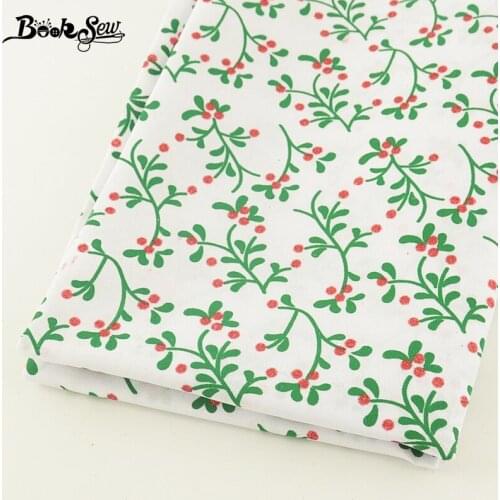 Booksew Fabric 50x150cm Christmas Style Floral Design Sewing Meter Cloth Quilting DIY Bag Cushion Stocking Home Decoration Telas