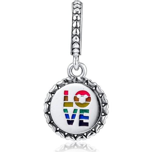 Authentic 925 Silver Jewelry Mouse Rainbow Charm Fits European Charms Bracelets Woman DIY Beads For Jewelry Making