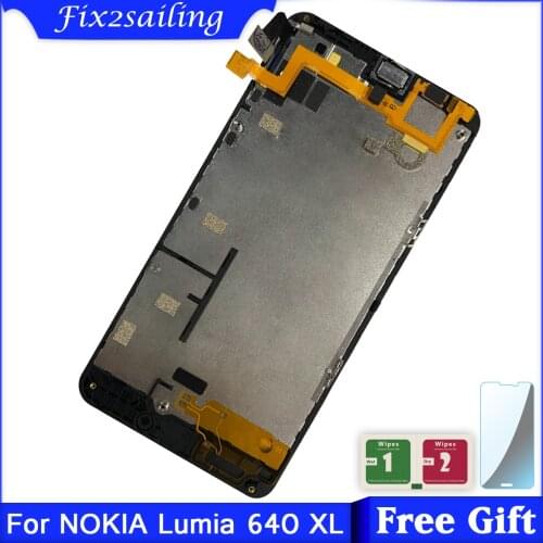 For Microsoft Nokia Lumia 640xl 640 xl LCD Display Touch Screen Digitizer Assembly with frame for lumia 640 LCD