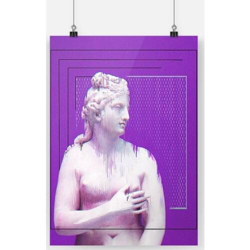 Purple Sculpture Aesthetics Poster Canvas Painting Wall Art Decor Living Room Bedroom Study Home Decoration Prints