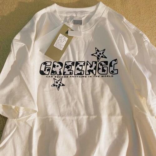 Sweet cartoon y2k cows printed kawaii Oversized vintage cute Women top T-Shirt girl Unisex Short Sleeve Female Summer Streetwear