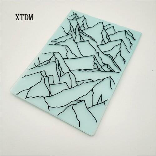 HOT plastic mountain top template craft card making paper card album wedding decoration scraping Embossing folders