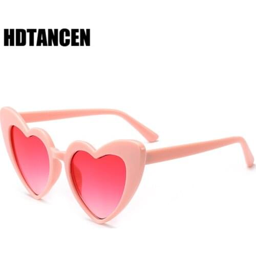 HDTANCEN Heart Sunglasses Women brand designer Cat Eye Sun Glasses Retro Love Heart Shaped Glasses Ladies Shopping Sunglass