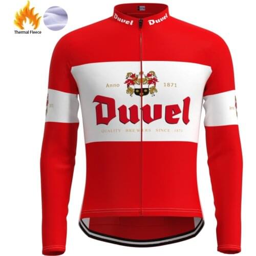 1992 Racing Belgium Duvel Team Man Retro Cycling Jersey Fleece Long Sleeves Clothing Mtb Bike Triathlon maillot ciclismo hombre
