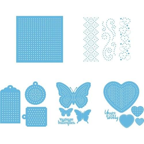Metal Cutting Dies Various Love Label Square Background Hollow Border Stitch It Collection DIY Scrapbooking Craft 2020 New