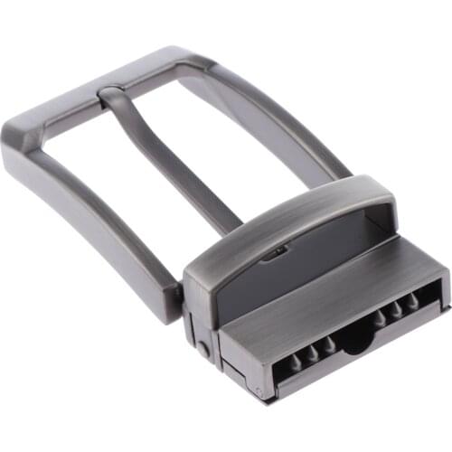 Men Reversible Alloy Belt Buckle Replacement Rectangular Single Pin Buckle