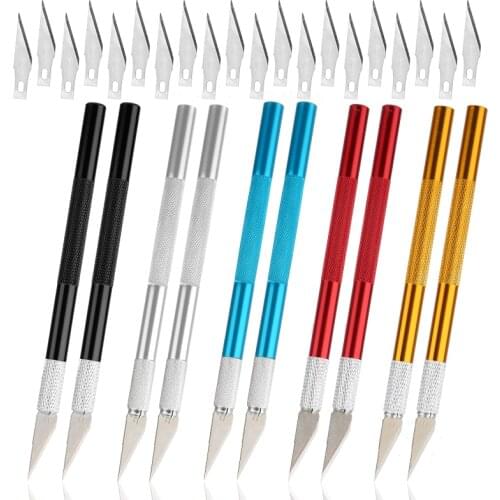 KAOBUY Carving Metal Scalpel Knife Tools Kit Non-Slip Blades Sculpture Engraving Knife DIY Cutting Repair Hand Tool