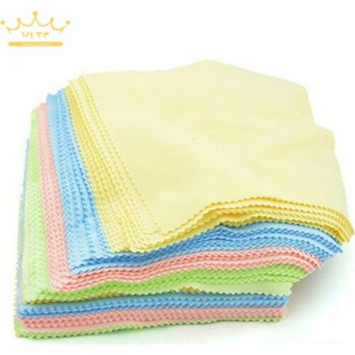 Wholesale 80pcs/lot of Square Glasses Camera Lens Screen Cellphone Cleaner Cleaning Cloth Microfibre Jewelry Polishing Clothes