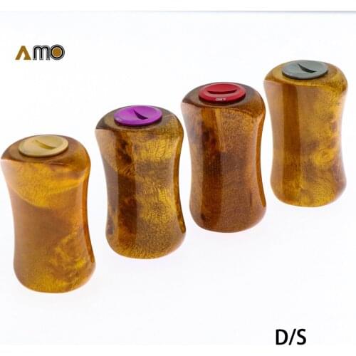 DIY AMO wood knob camphorwood handle knob for DAIWA/SHIMANO Fishing Wheel flat knob 2PCS Each Set