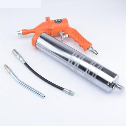 Manual industrial-grade, hand-held pneumatic grease gun, bursts of high pressure handle lithium grease