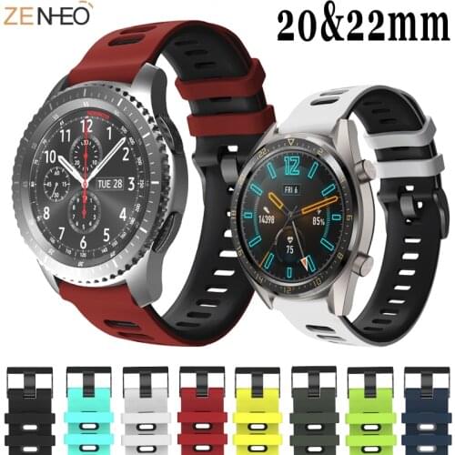 ZENHEO Sport Silicone strap for Samsung Galaxy Watch 3 41mm Bracelet for galaxy watch 3 45mm S3 Frontier Watchbands Correa