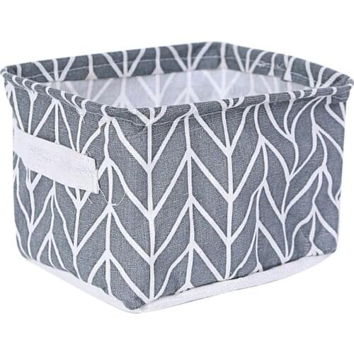 Canvas Storage Bins Basket Organizers Foldable Fabric Cotton Linen Blend Storage Bins for Makeup Book Baby Toy Basket DO