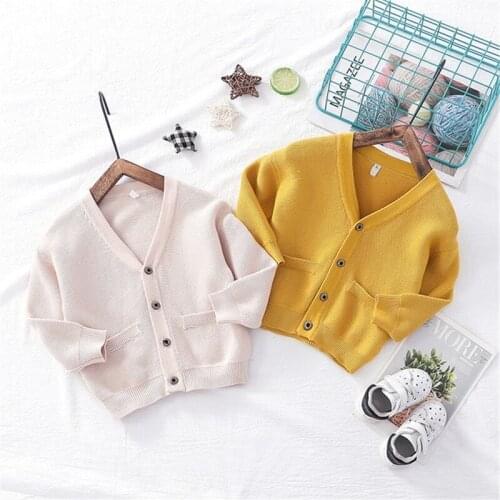 Newborn Baby Girls Sweaters Fashion Korean Arrival Kids Cardigan Boys Clothing Spring Autumn Casual Sweater For Girl Boys Jacket