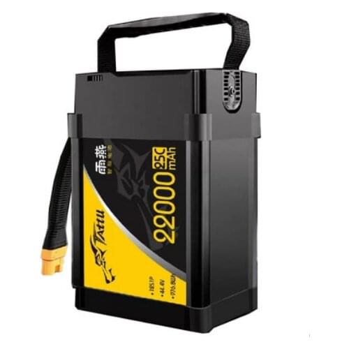 Tattu YuYan 44.4V 25C 12S 12S1P 22000mAh Lipo smart Battery rechargeable battery replacement for RC drone 116*172*235.5mm 6900g