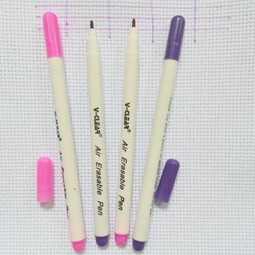 VCLEAR Fabric Erasable Marking Pen Pink Air Erasable Marker Pen Textile Markers Purple Chako Ace Pen Violet Invisible Ink Pen