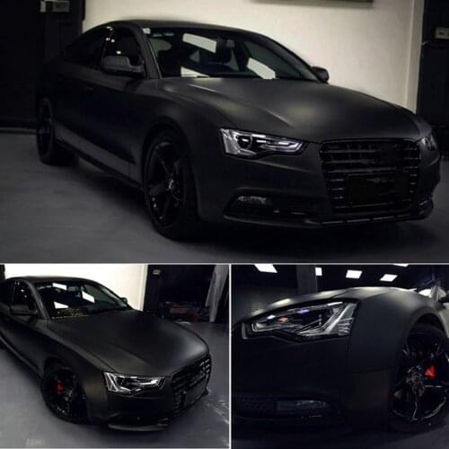 1.5M*18M Styling Body Film Super Matte Ceramic Black Vinyl Wrap Film For Whole Car