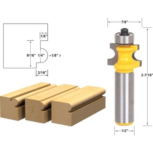 1pcs Bullnose Beading Router Bit 1/8"r - 1/4" bead - 1/2" Shank